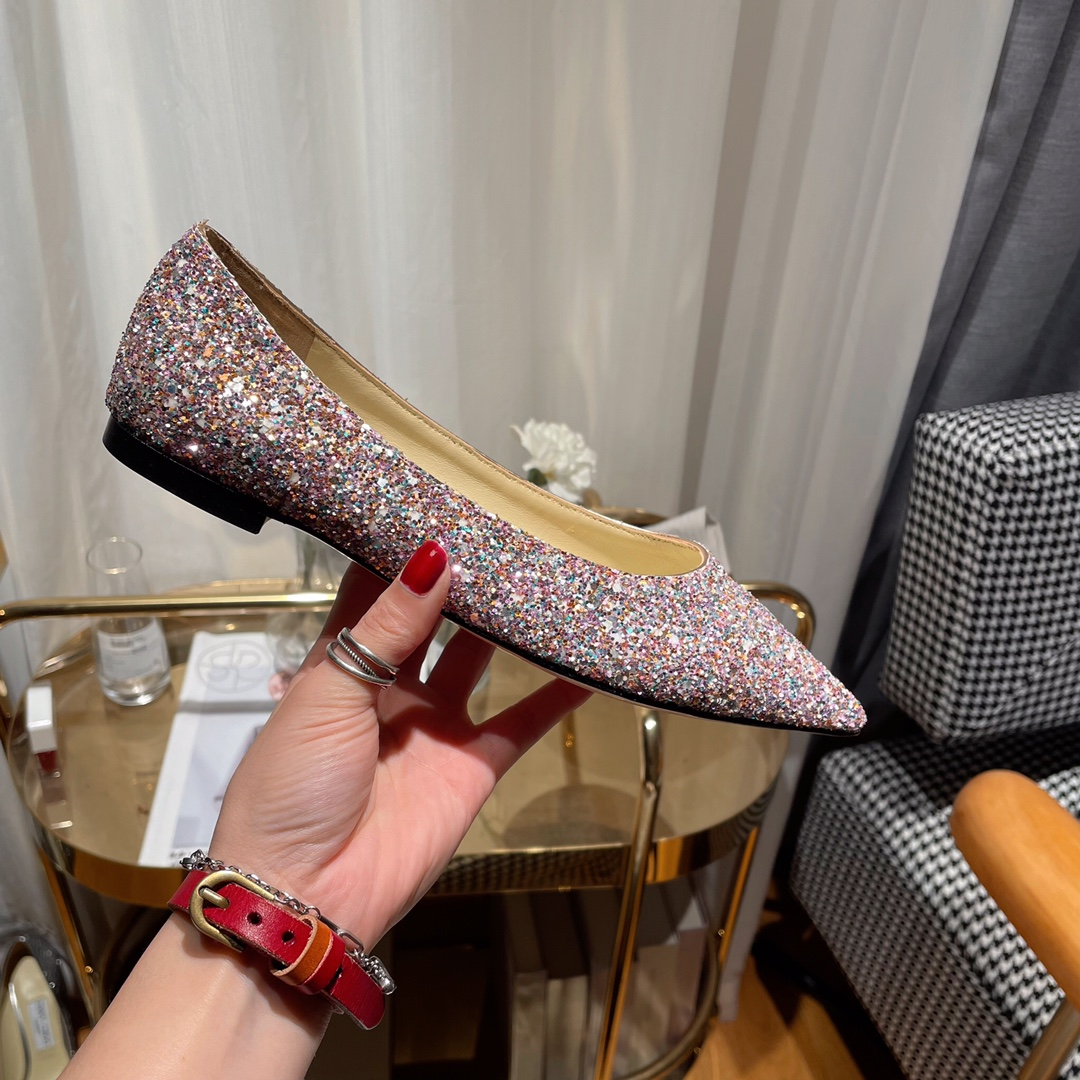 Jimmy Choo Love Flat cusp Slide Sandal (Replica)