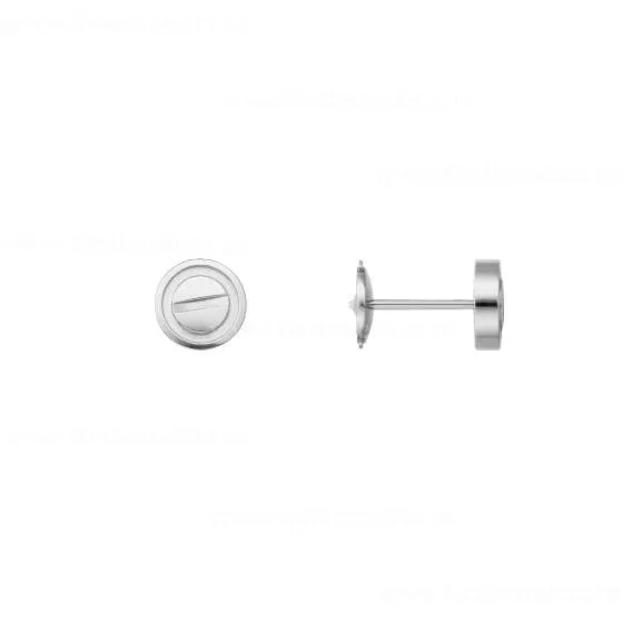 Copy Carteri Love Screw Motifs Earring White Gold B8301256