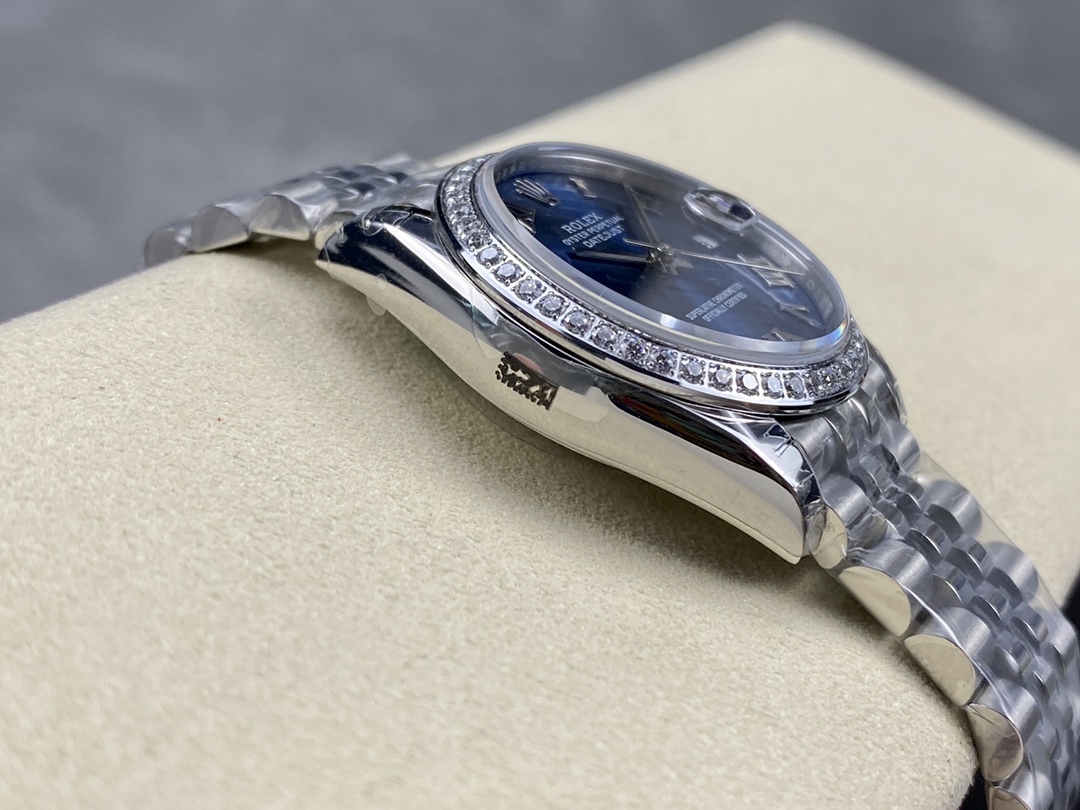 Rolex Datejust 31 Stainless Steel and White Gold Blue Roman Dial m278384rbr 0037 Women's Watch