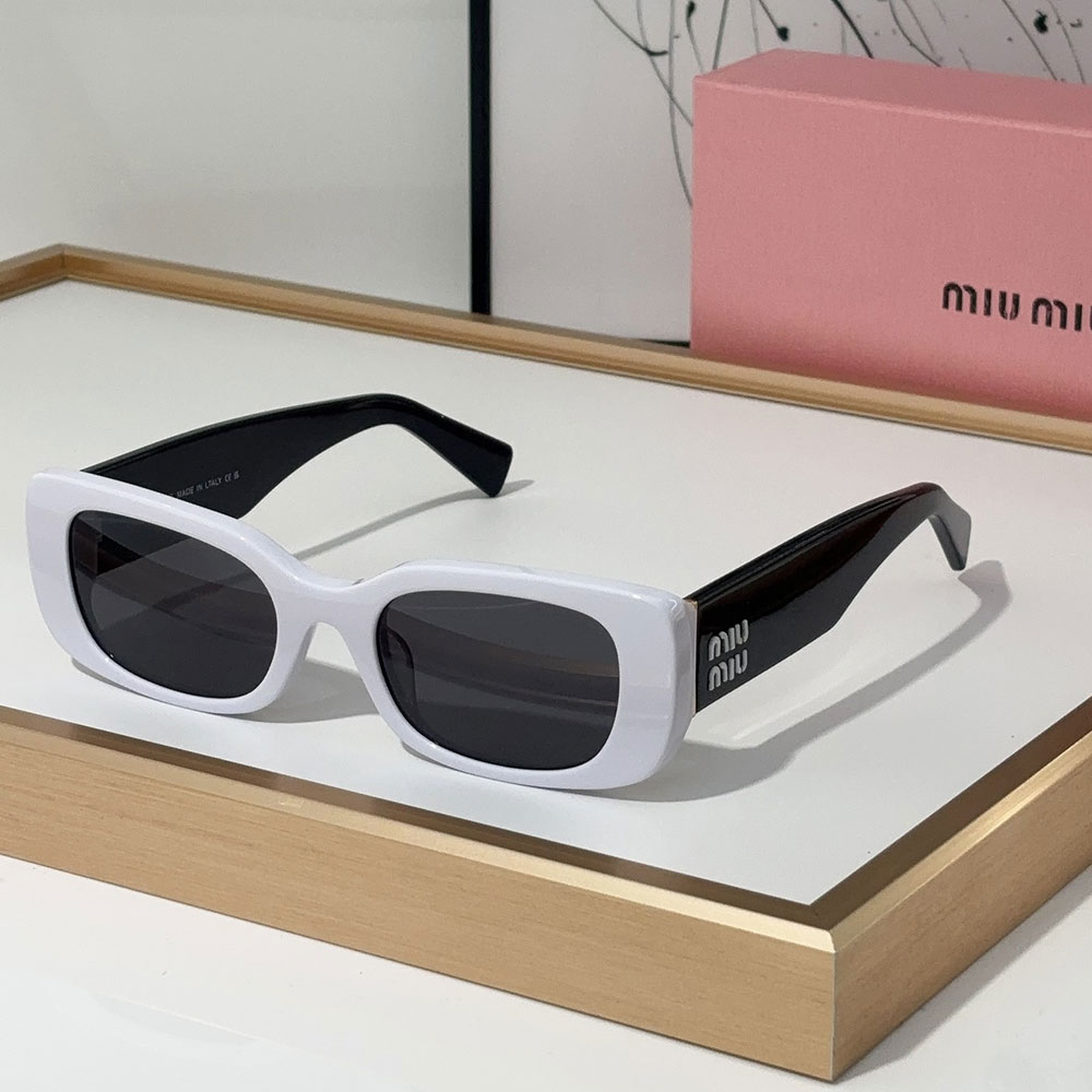 Miumiu Mirror leg Logo Cat eye Sunglasses Top quality 锛�Replica锛�