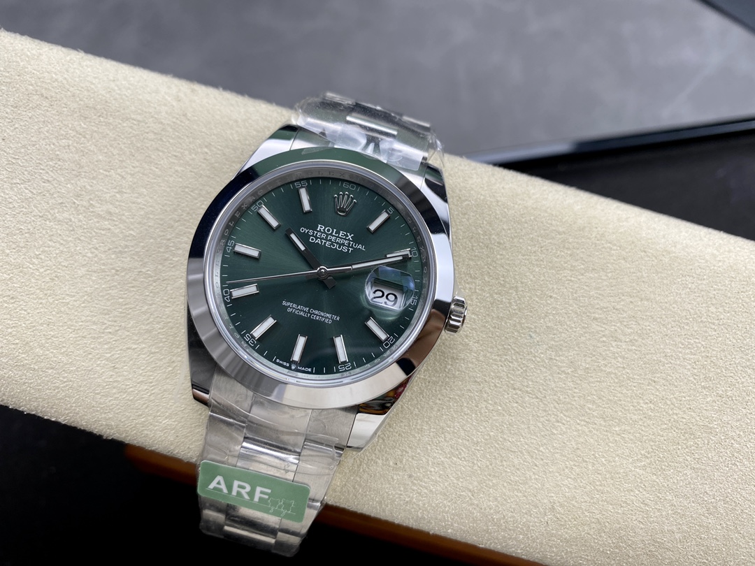 Rolex Datejust 41 Green Stick Dial Oyster m126300 0019 Men's Watch