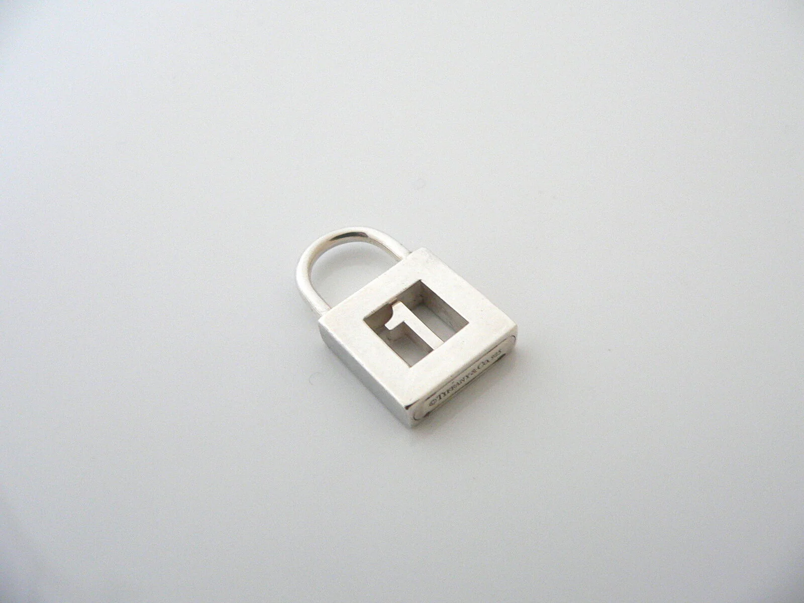 Tiffany & Co Number Charm One Personalized Padlock 4 Necklace Bracelet Pendant