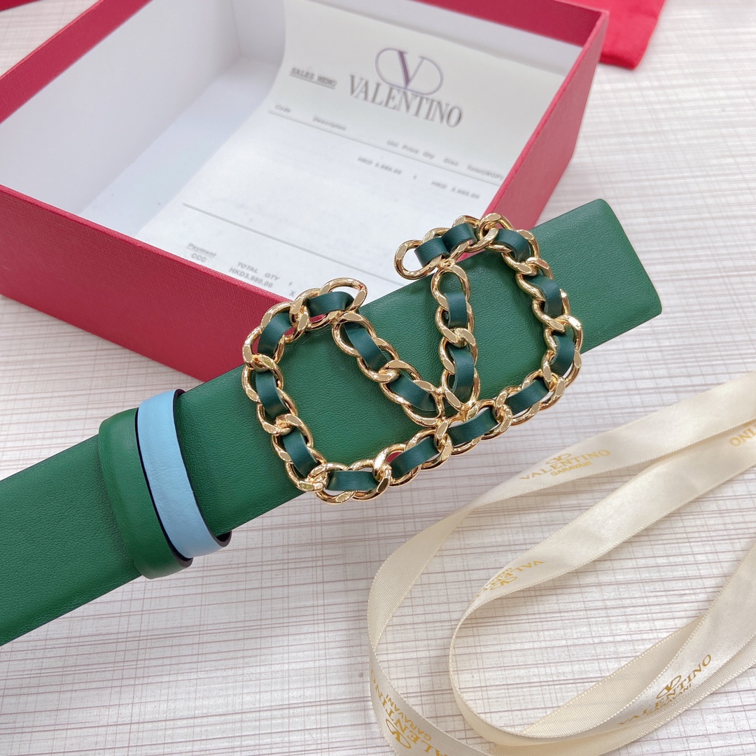 Valentino Leather Belts 1:1 Mirror Version