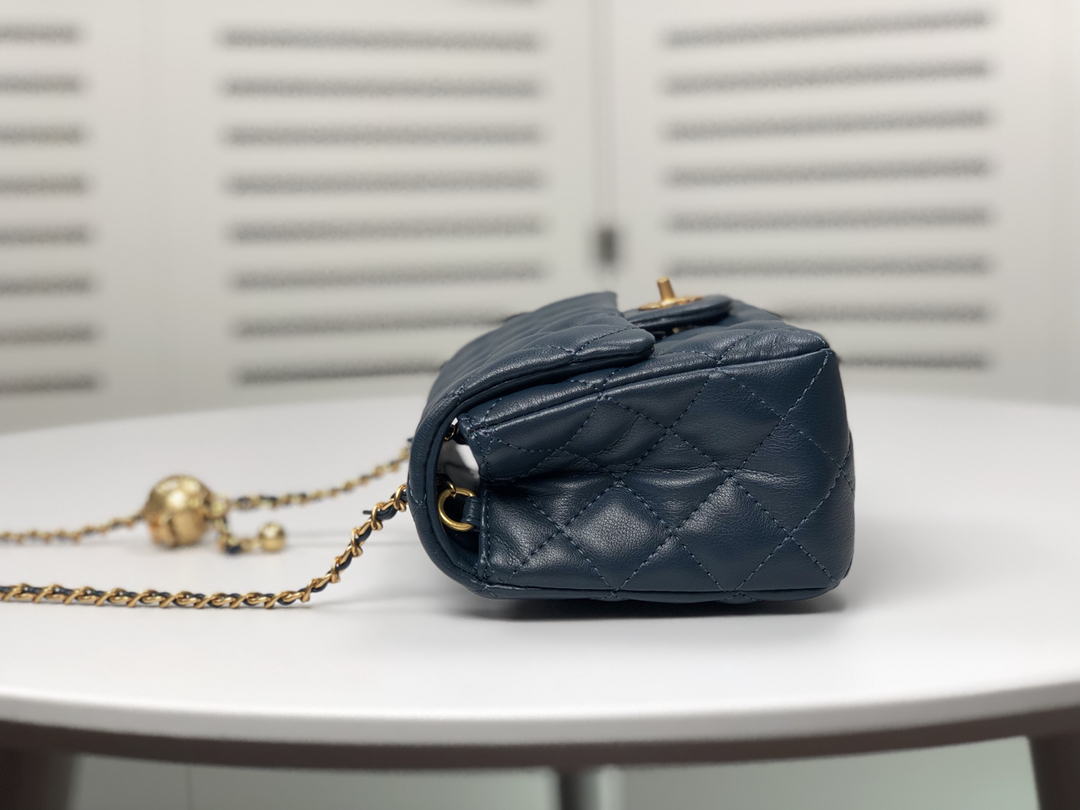 Chanel Cross Body Metal Ball Chain Shoulder Bag Handbag