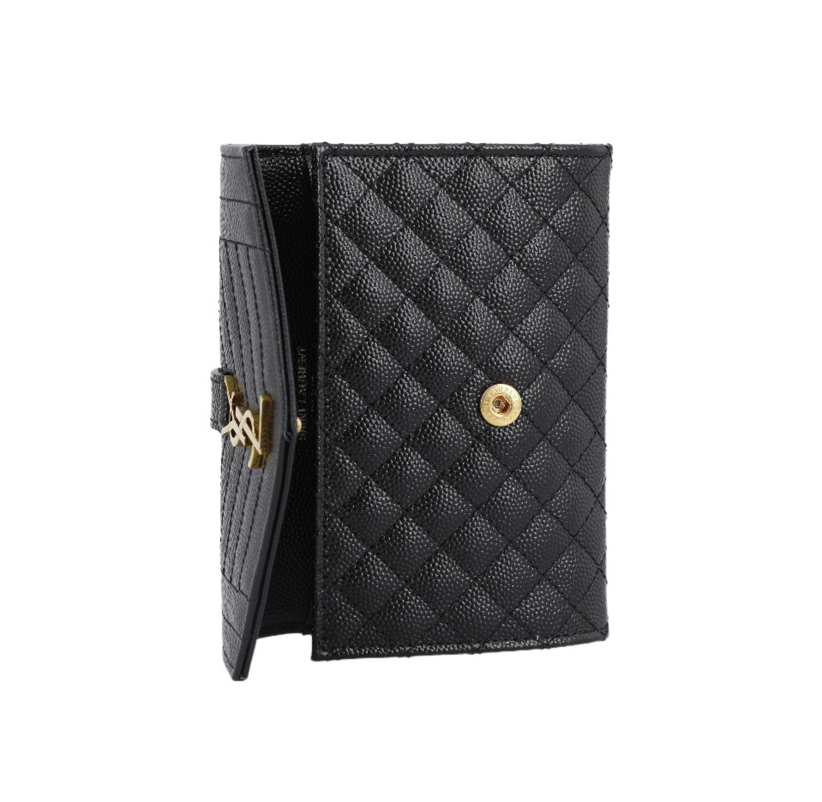 Saint Laurent YSL Grained Leather Wallet Purse(Replica)