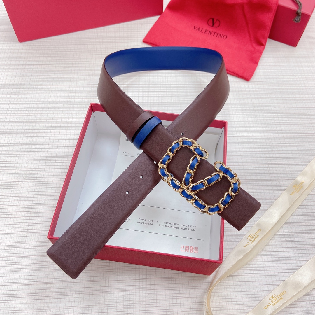 Valentino Leather Belts 1:1 Mirror Version