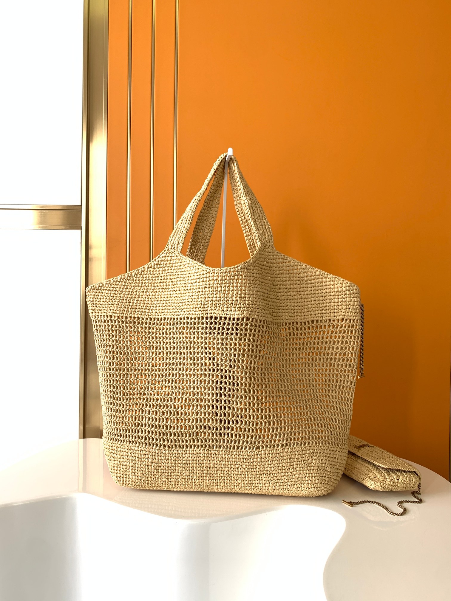 SAINT LAURENT ICARE IN RAFFIA Tote Bag Shopping Bag Handbag (Replica)