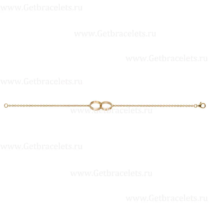 Replica Cariter Love Bracelet Yellow Gold Double Ring B6027100