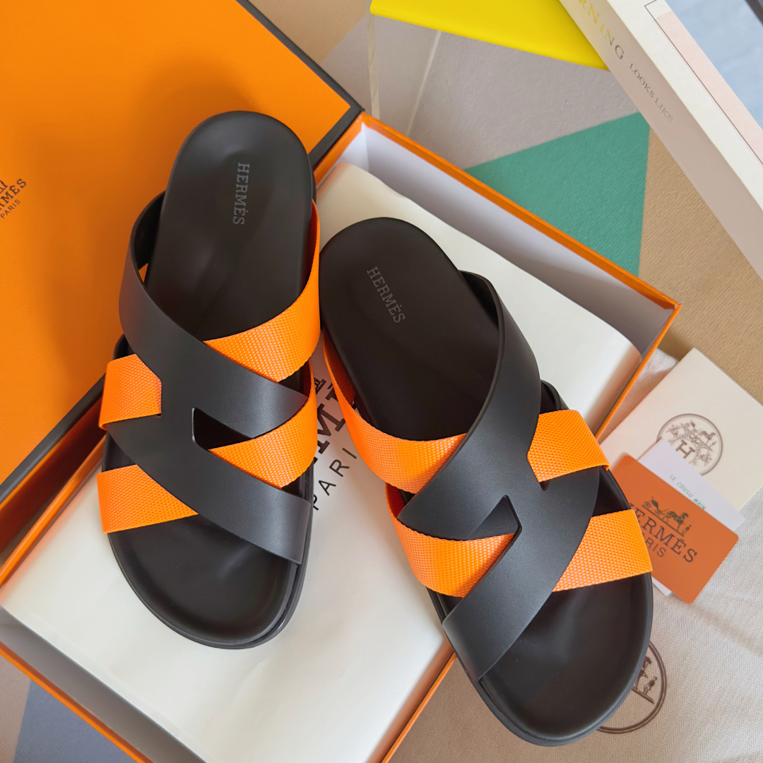 Hermes Shoes Kazimir series couple slippers