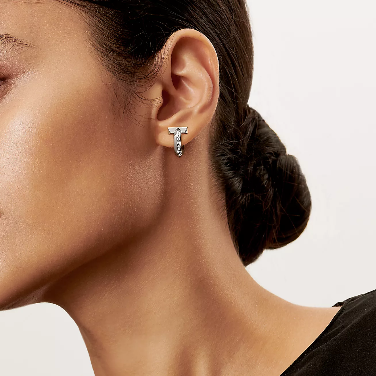 Tiffany T T1 Hoop Earrings, Gold & White Gold