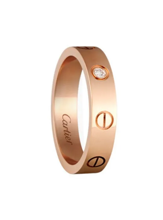 Replica Cartier Love Wedding Bank 18K Pink Gold Love Ring With 1 Diamonds B4050700