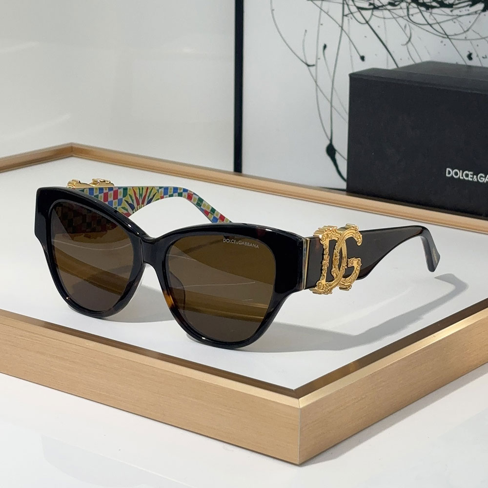 DOLCE & GABBAN DG Mirror leg Large Logo Sunglasses Top quality 锛�Replica锛�