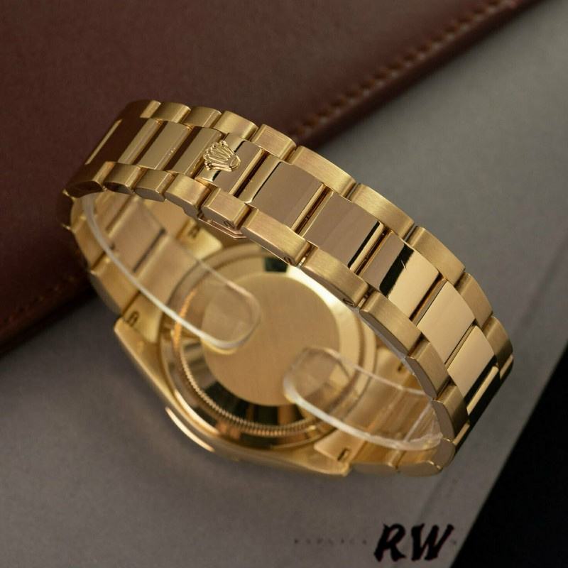 Rolex Day-Date 118208 champagne dial Arabic Numeral Hour Markers 36mm Unisex Replica Watch