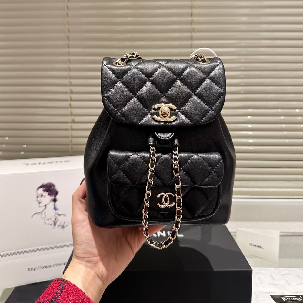 Chanel Duma A Plaid Backpack Bag (Replica）