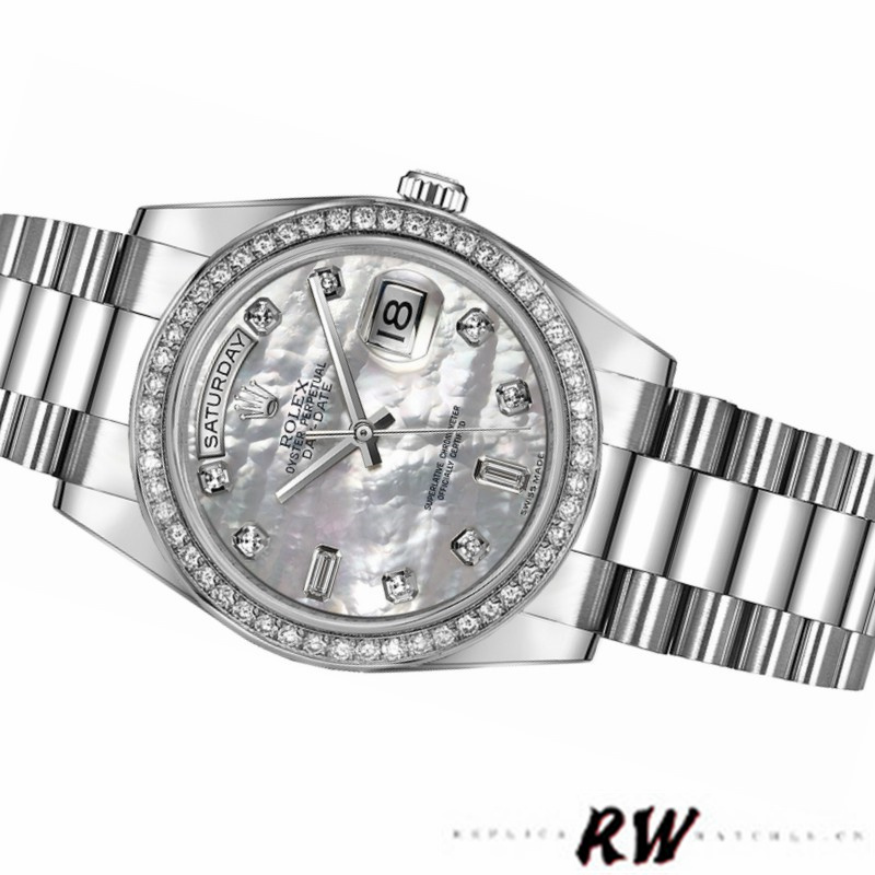 Rolex Day Date 118346 White MOP Dial 36mm Unisex Replica Watch