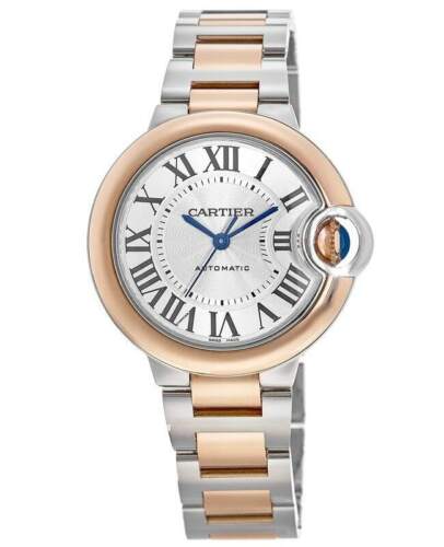 Cartier Ballon Bleu 36mm Stainless steel & Rose Gold Unisex Watch, W2BB0033