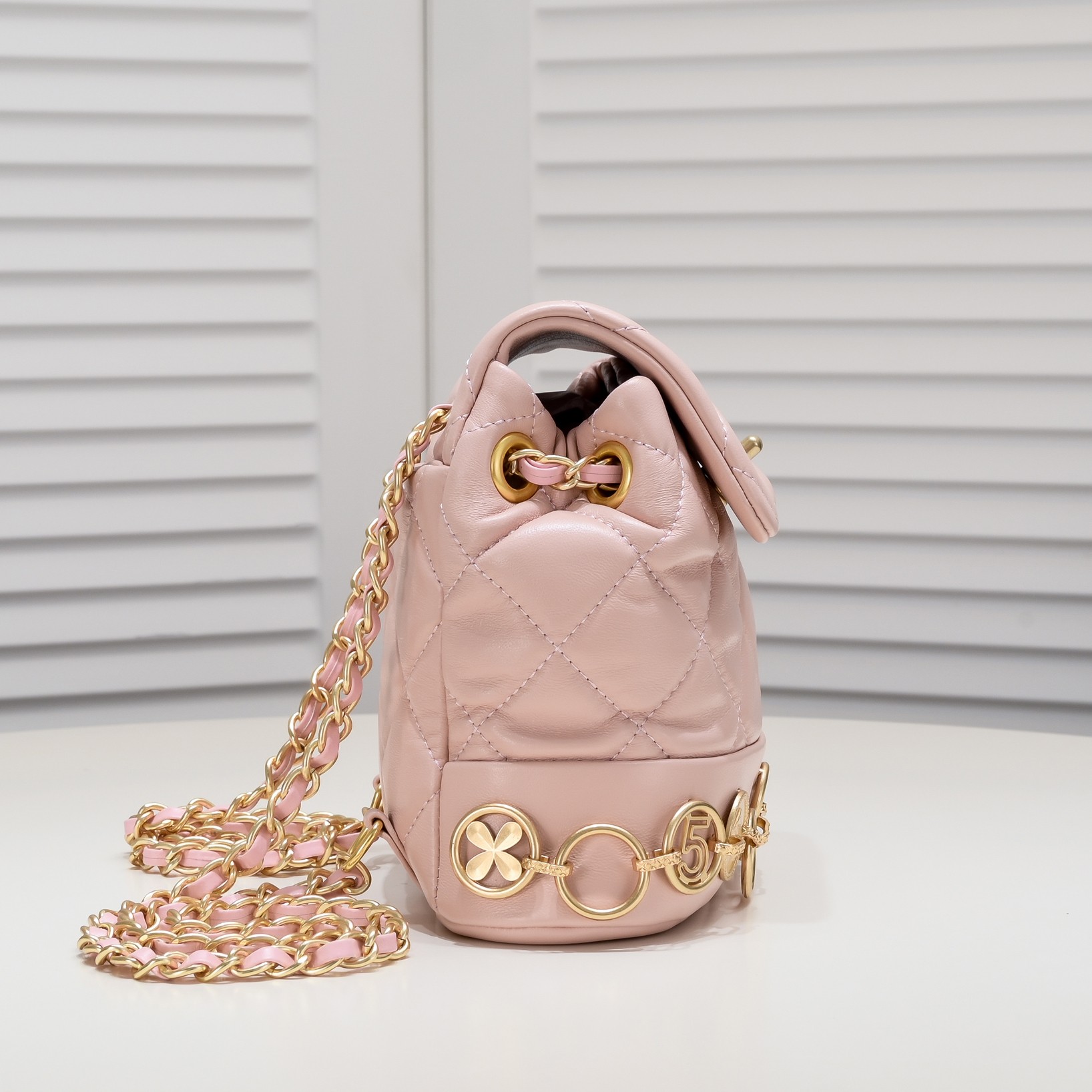 Chanel 23b Gold Coin Pink Shoulder Bag Shoulder Bag Handbag