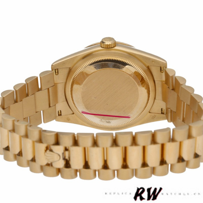 Rolex Day Date 118348 Champagne Index Dial Yellow Gold 36mm Unisex Replica Watch
