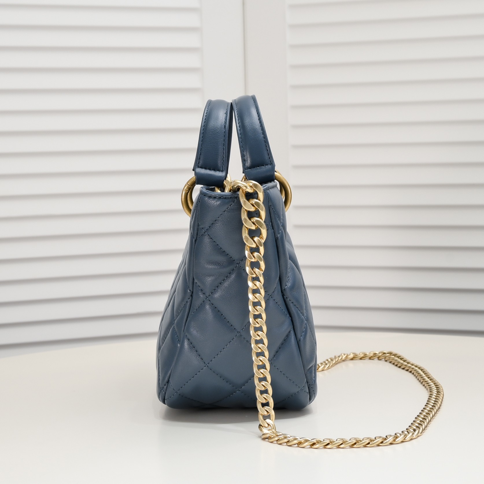 Chanel CC 2Way Chain Shoulder Tote Bag Leather Shoulder Bag Handbag