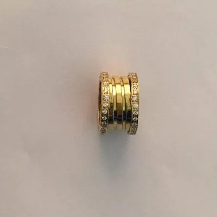 B.zero1 3-Band Ring with Pave Diamonds Along the Edge