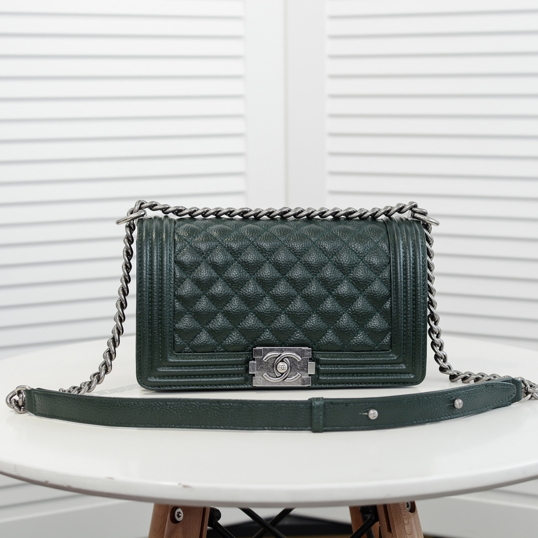 Chanel Leboy litchi or lychee pattern Shoulder Bag Handbag