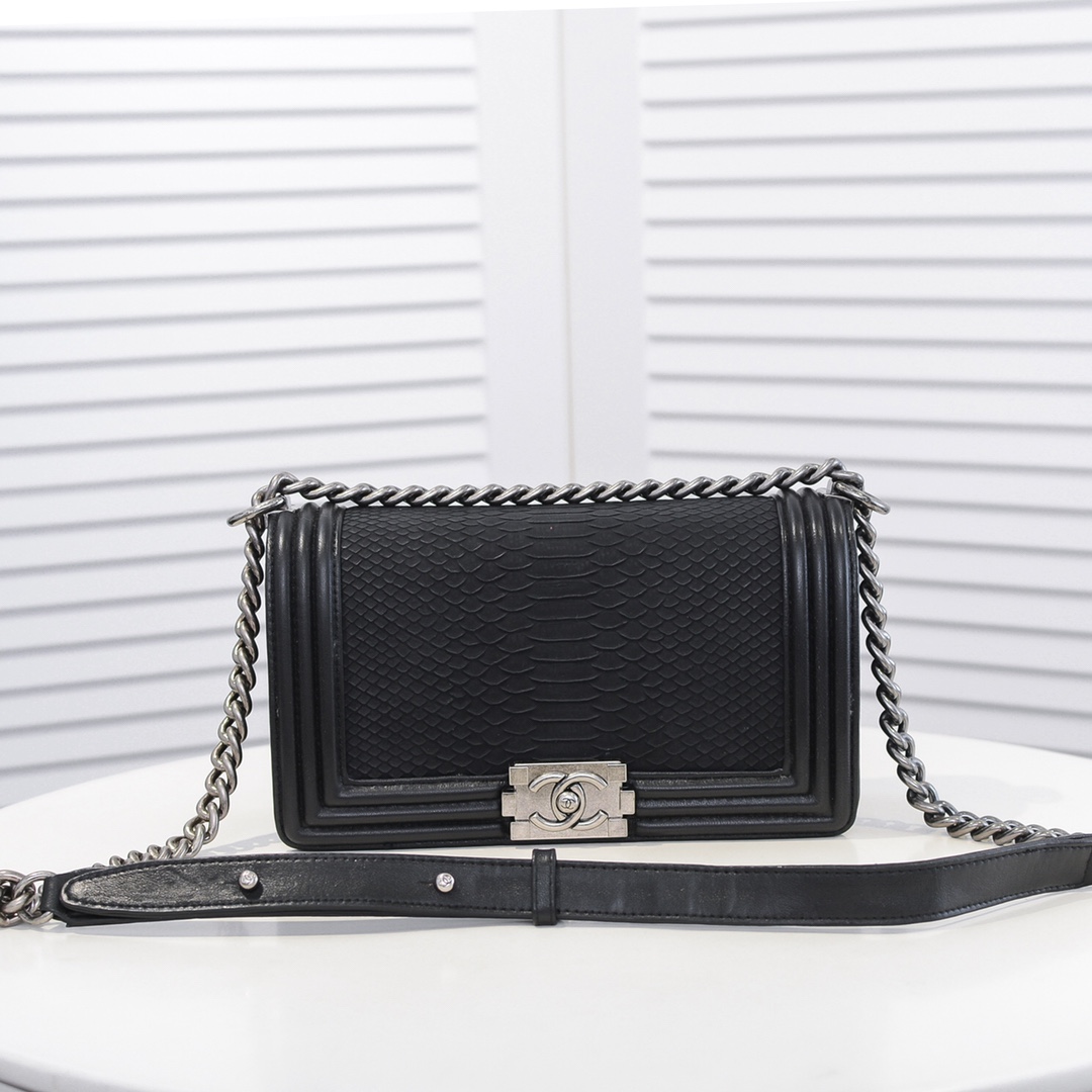 Chanel Leboy snake pattern Shoulder Bag Handbag