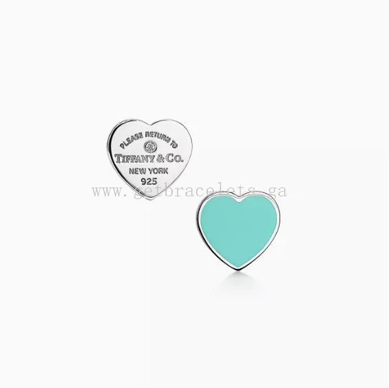 Return to Tiffany Earrings in Silver with Tiffany Blue and a Diamond