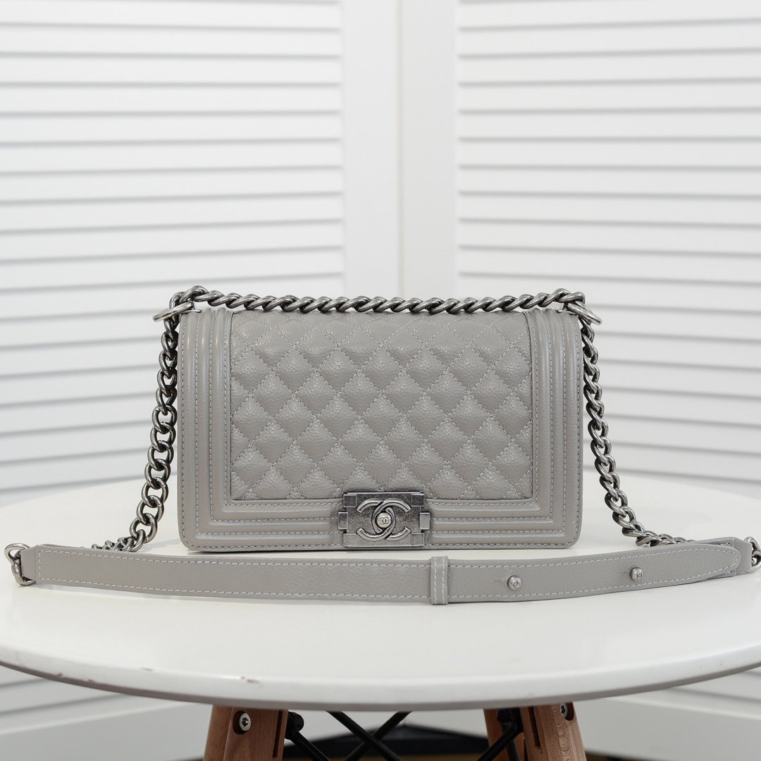 Chanel Leboy litchi or lychee pattern Shoulder Bag Handbag