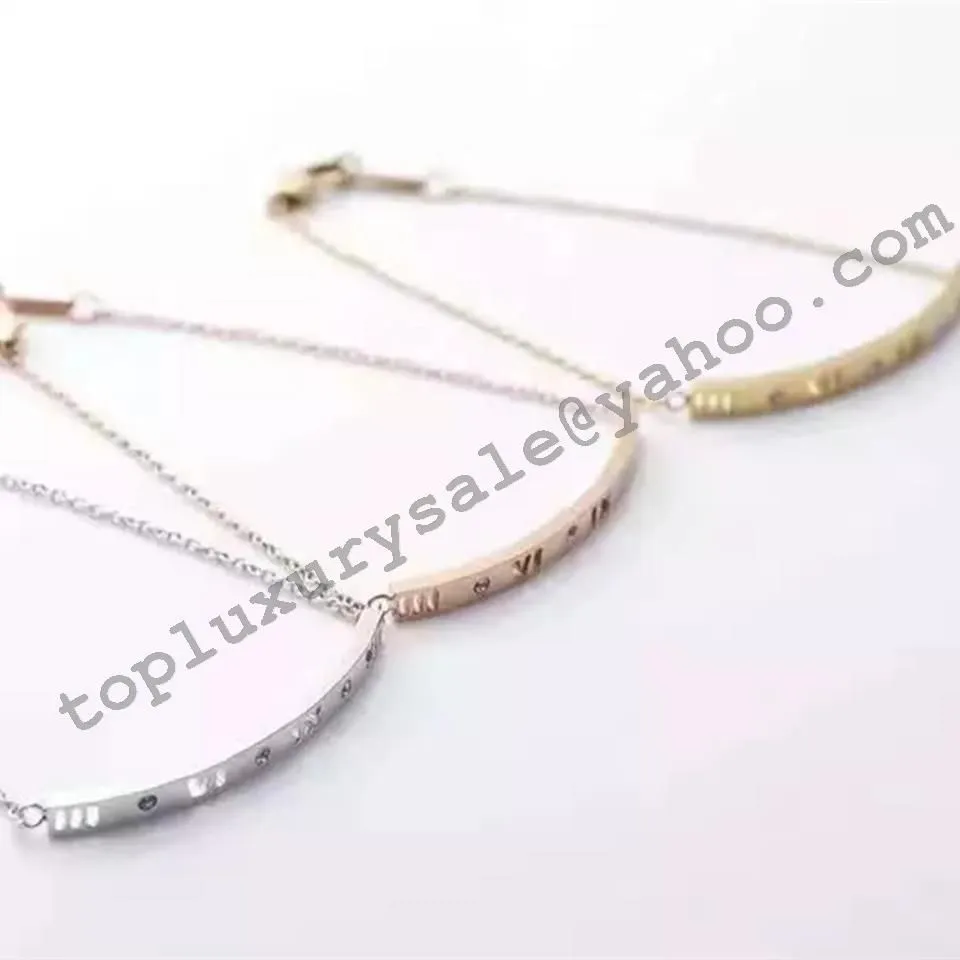 Tiffany Atlas Pierced Bar Bracelet With Crystals Rose Gold Newest Design Design Classy GRP07000/GRP09073