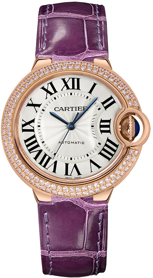 Cartier Ballon Bleu 33 mm 18K Rose Gold & Diamond Lady��s Watch, WE902036