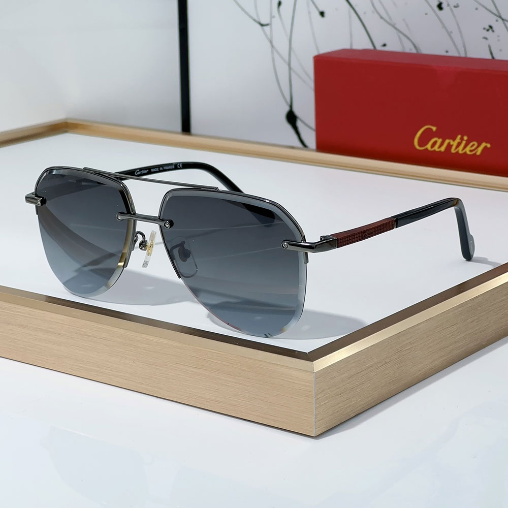 Cartier Color Matching Metal irregularity Sunglasses Top quality 锛�Replica锛�