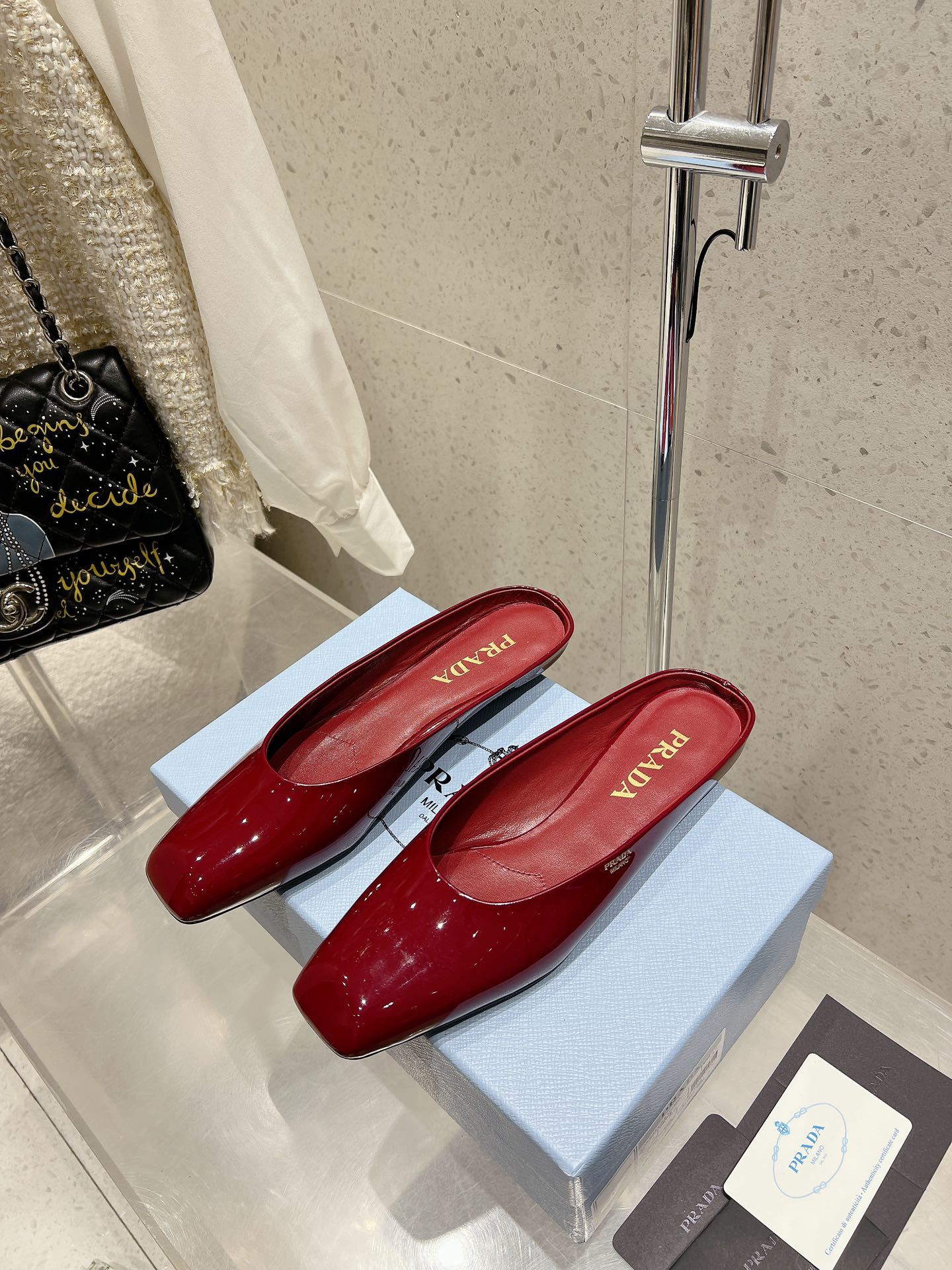 Prada Shoes Square headed flat bottomed slippers