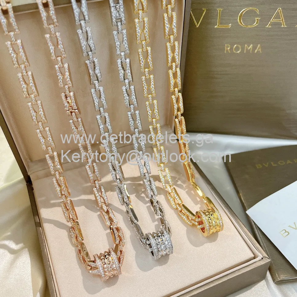 B.Zero1 Rock Necklace White Gold/Rose Gold/Yellow Gold With Diamonds Cheap