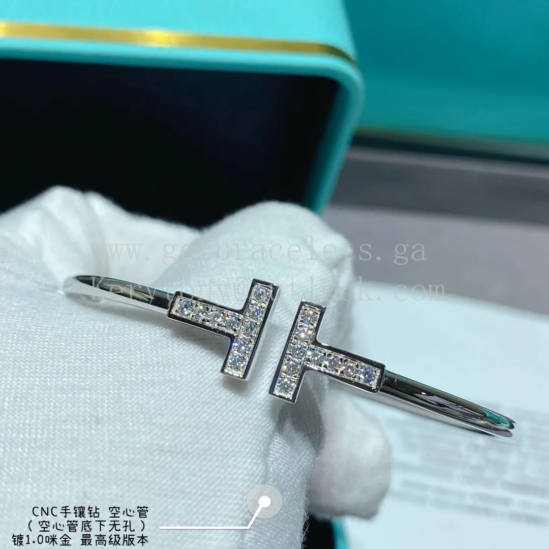 Tiffany Diamond Wire Braceletin White Gold/Yellow Gold/Rose Gold