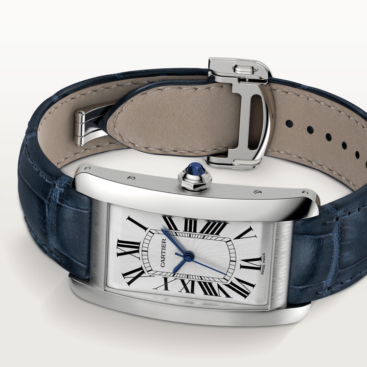 CARTIER TANK AMERICAINE Blue Strap 26.6 mm