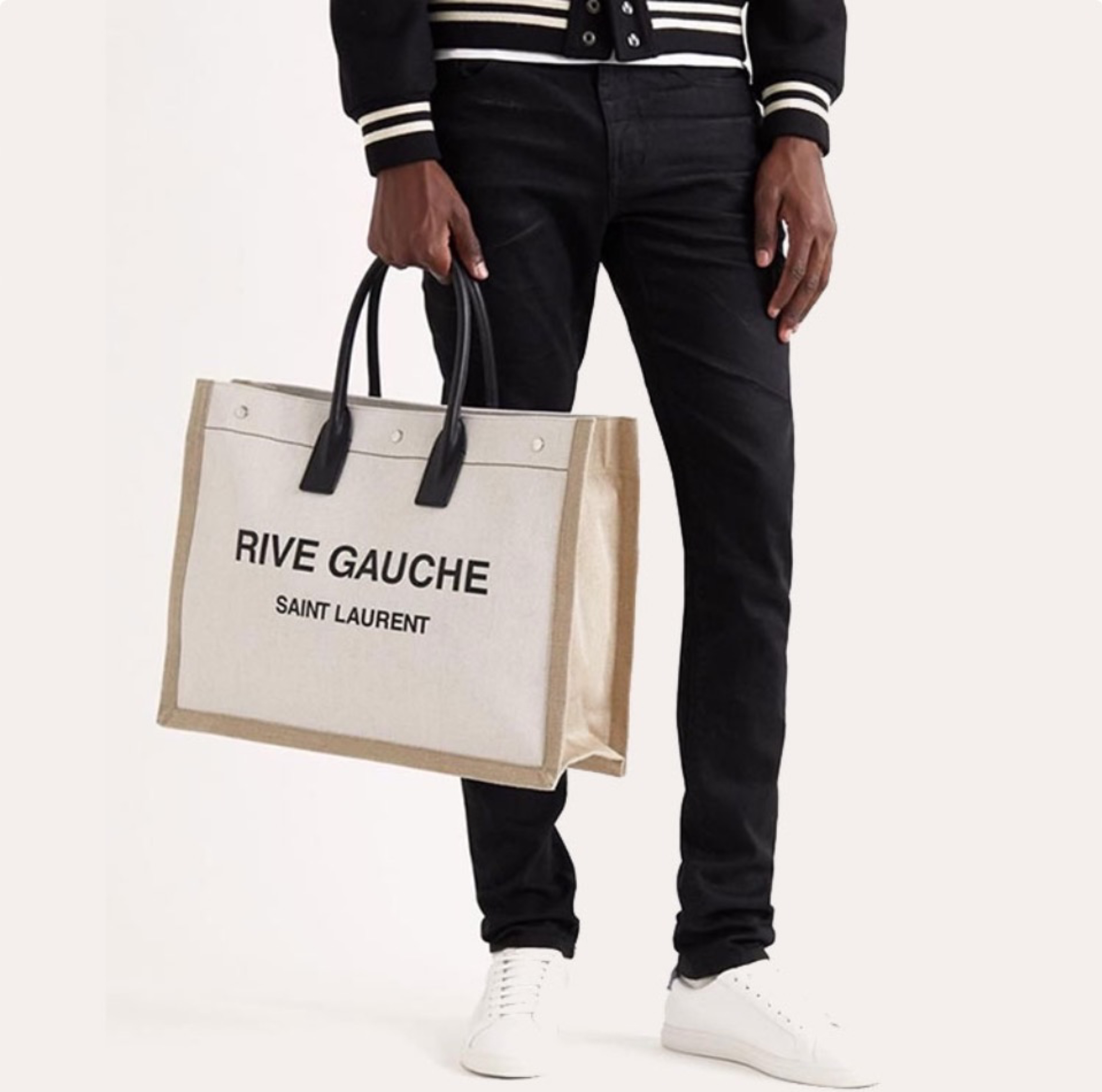 Saint Laurent YSL Rive Gauche Canvas Tote bag Handbag(Replica)