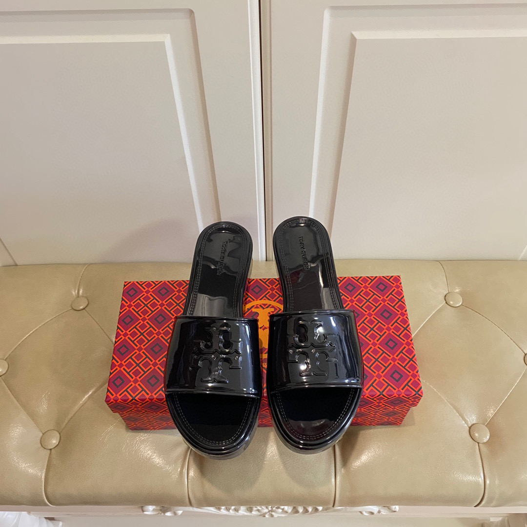 Tory Burch Rubber Fashion Flip-flops Sandals Slide (Replica)