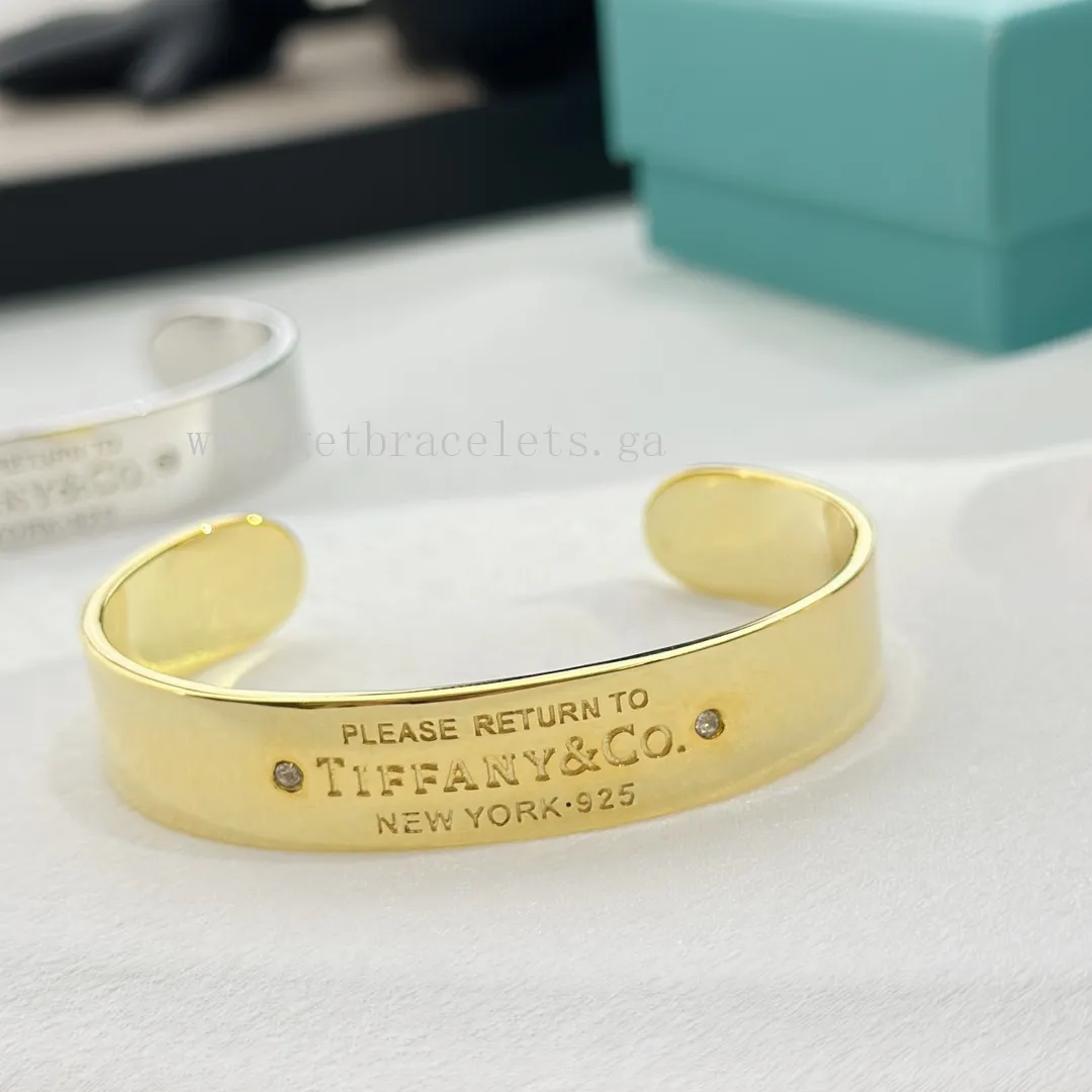 Return to Tiffany Narrow Cuff in Sterling Silver/Rose Gold/Yellow Gold with Diamonds