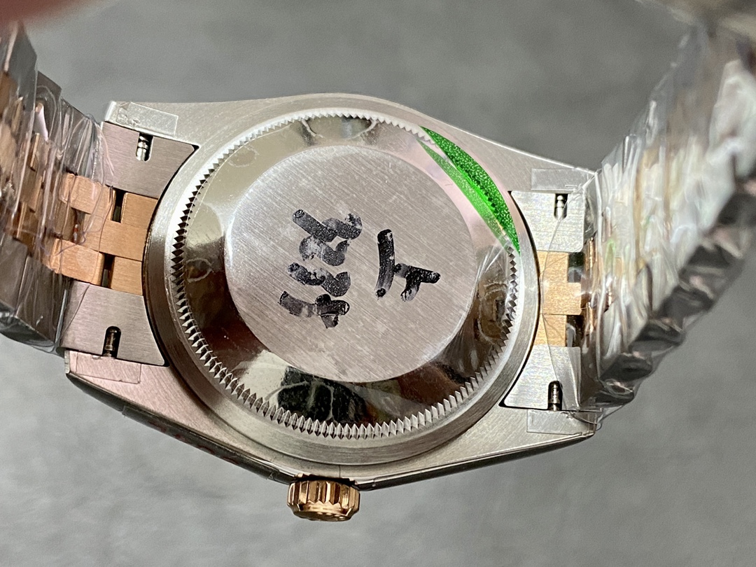Rolex Datejust 36mm 126201 0038 Silver Palm Motif Dial Oyster Bracelet Watch