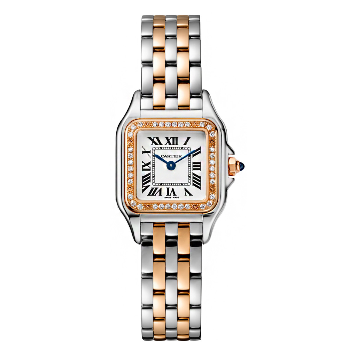 Cartier Panth猫re 18K Pink Gold & Stainless Steel & Diamonds Small Model Ladies Watch, W3PN0006