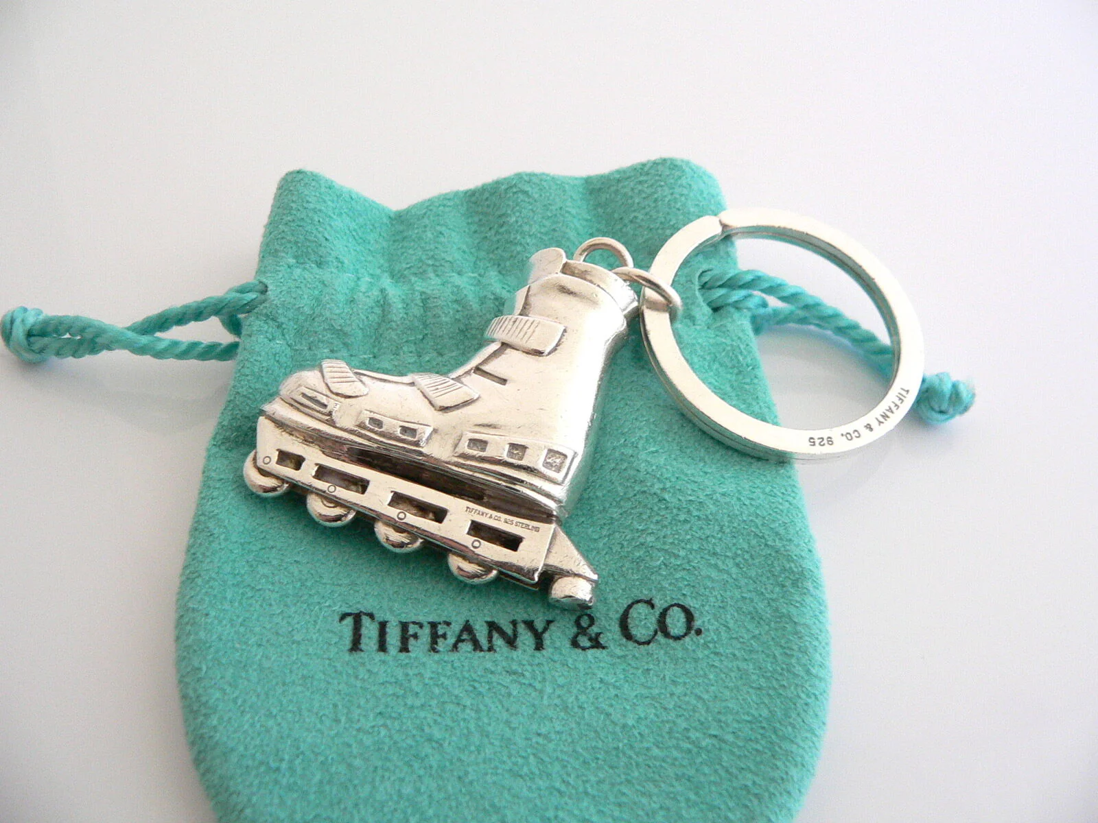 Tiffany & Co Rollerblade Key Ring Sports Keyring Key Chain Gift Pouch Love Cool
