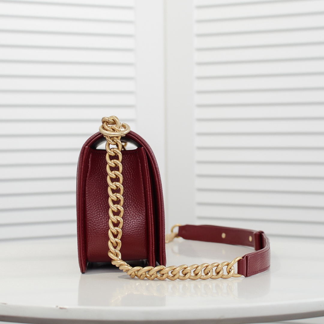 Chanel Leboy litchi or lychee pattern Shoulder Bag Handbag