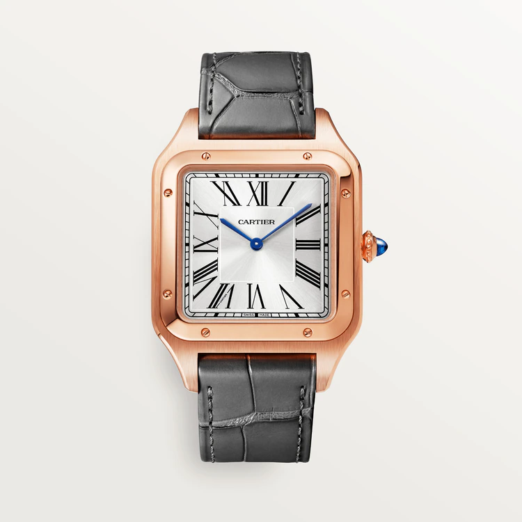 Cartier Santos 18K Rose Gold Men��s Watch, WGSA0032
