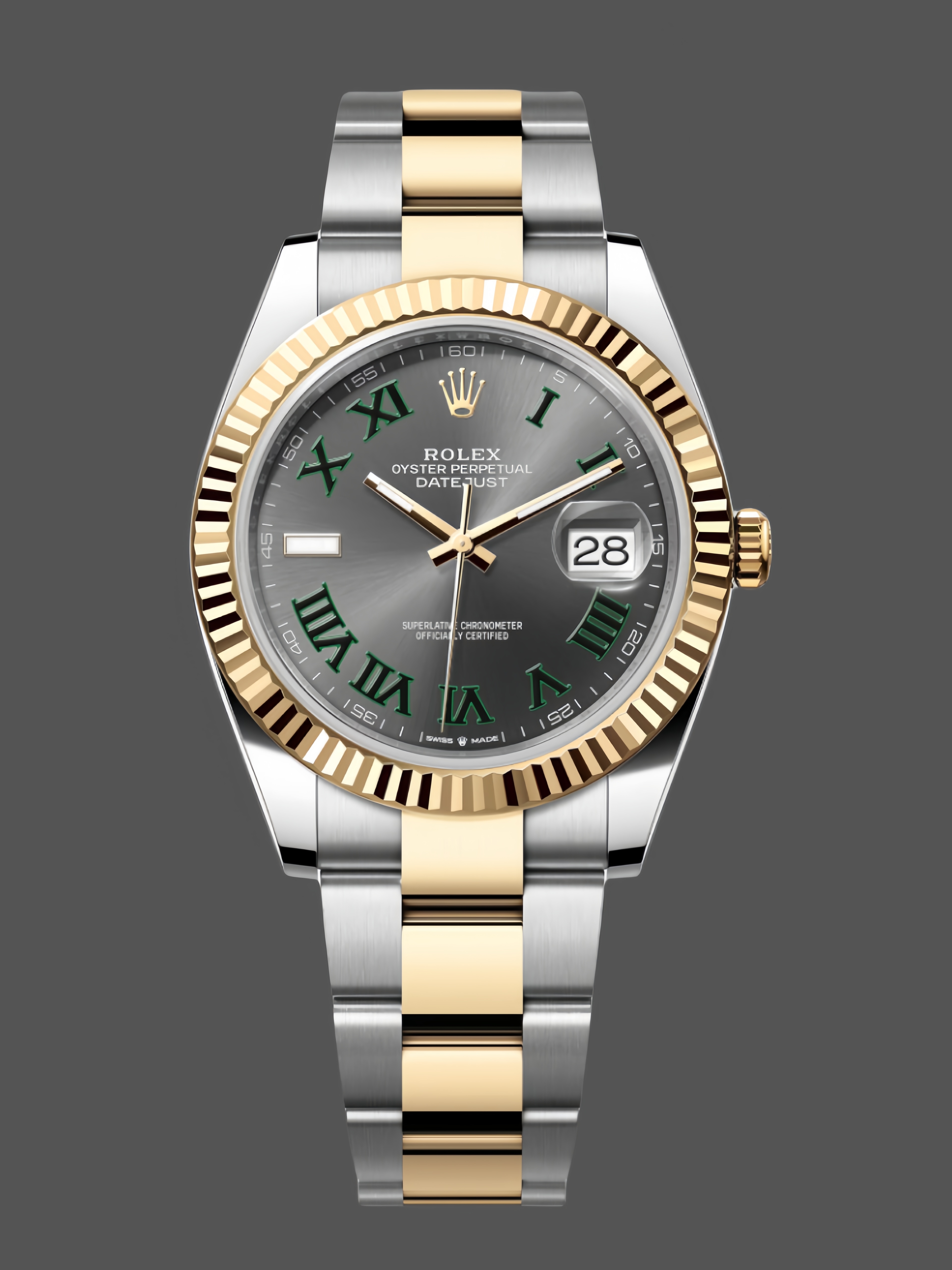 Rolex Datejust Grey Two Tone M126333 0019 41mm Mens