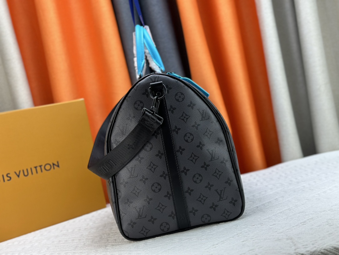 Louis Vuitton Keepall Bandouli猫re 45 Travel Bag M11481 M11480 M11482 M41418 Monogram Eclipse Reverse
