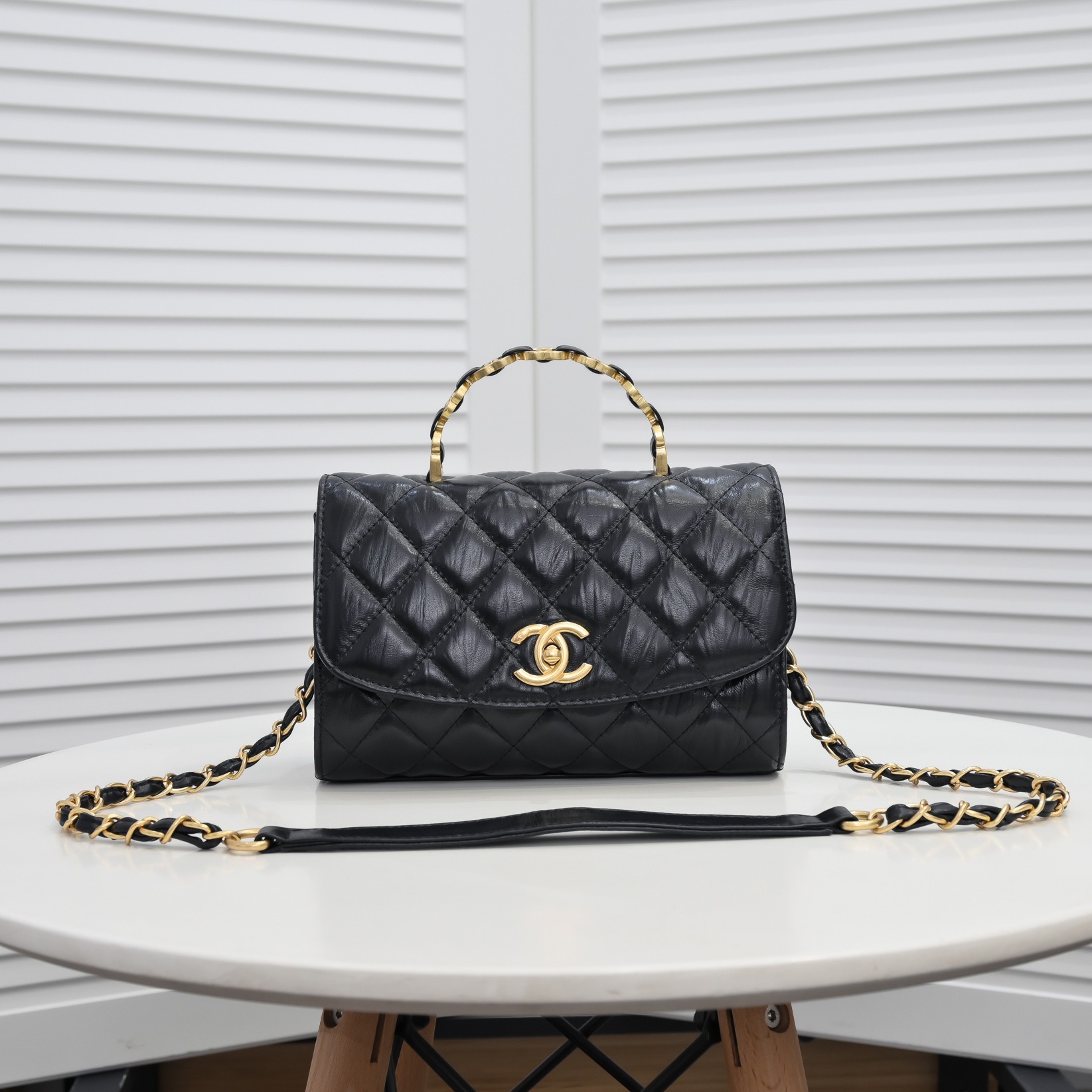 Chanel Handle Double C Shoulder Bag Handbag