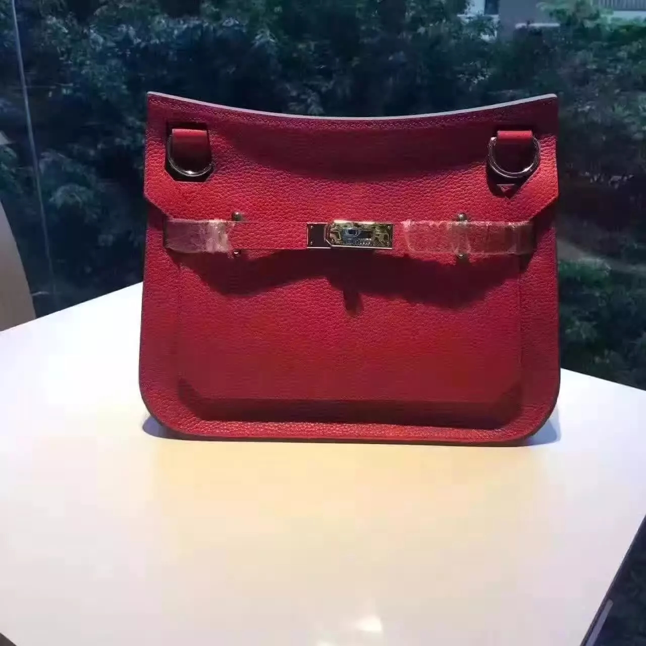 Hermes Jypsiere Leather Shoulder Bag Black