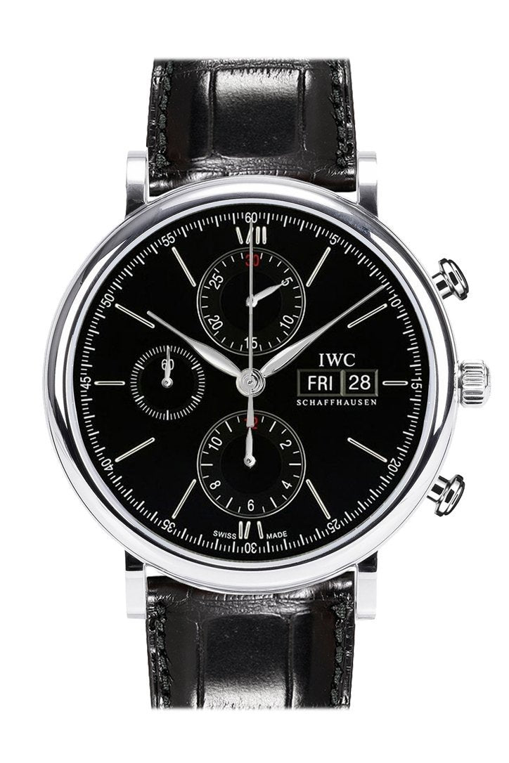 IWC Portofino Automatic Chronograph Black Dial 42mm Men's Watch IW391008