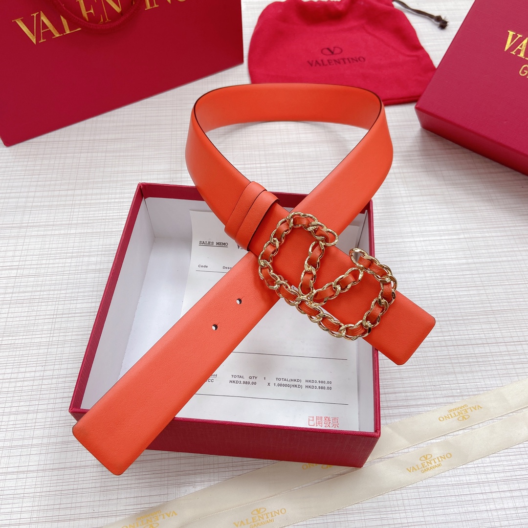Valentino Leather Belts 1:1 Mirror Version