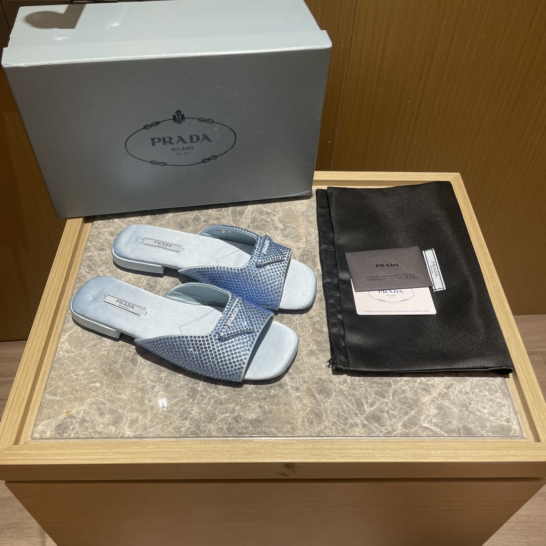Prada shoes diamond flat bottom 1.5CM sandal 005